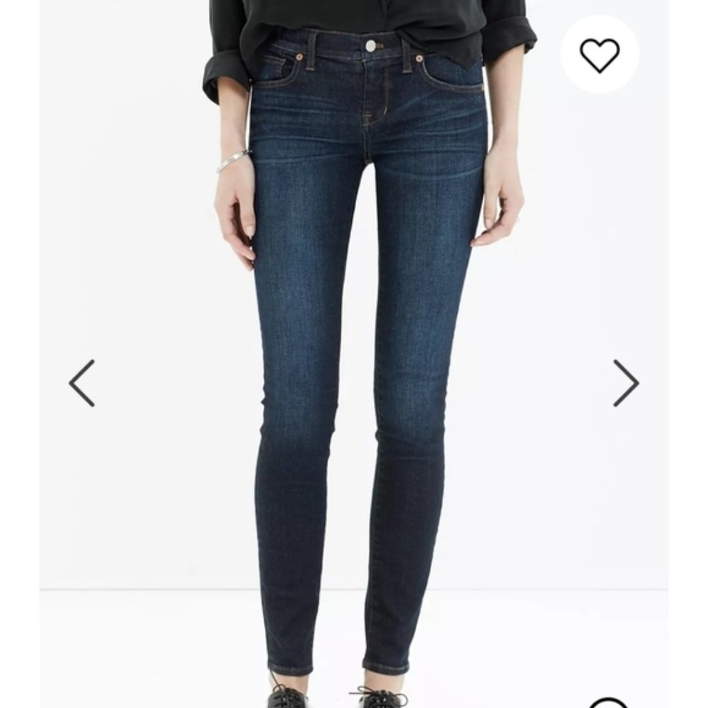 Madewell Skinny Skinny Jeans Waterfall Wash Darker Medium Wash Denim 26